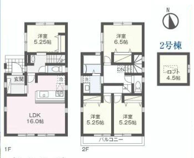 Floor plan. 35,800,000 yen, 4LDK+2S, Land area 101.58 sq m , Building area 96.05 sq m floor plan