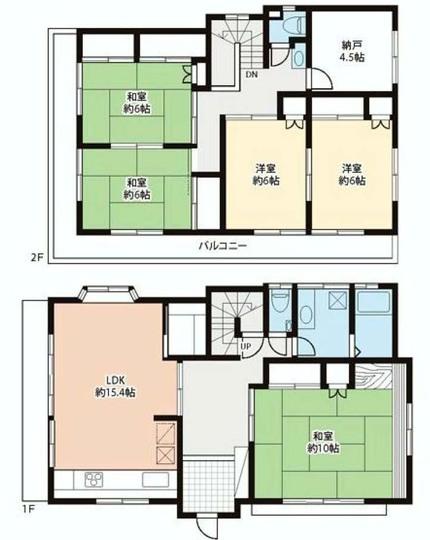 Floor plan. 39,800,000 yen, 5LDK+S, Land area 255.65 sq m , Building area 139.63 sq m