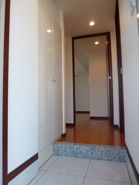 Entrance. There is a cupboard on the left.