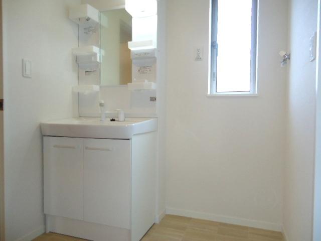 Wash basin, toilet. Shower basin