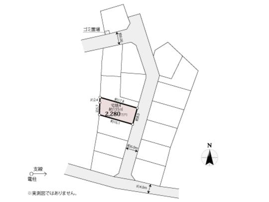 Compartment figure. Land price 22,800,000 yen, Land area 135 sq m compartment view