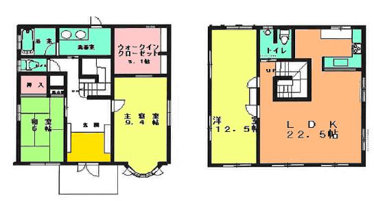 Floor plan. 13.5 million yen, 3LDK + S (storeroom), Land area 268.36 sq m , Building area 133.72 sq m