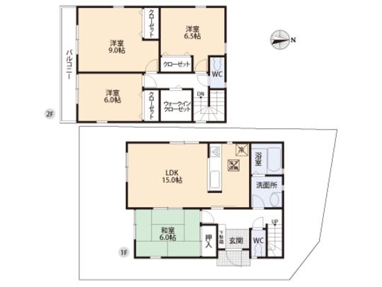 Floor plan. 40,300,000 yen, 4LDK, Land area 104.75 sq m , Building area 105.16 sq m floor plan