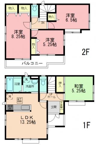 Floor plan. 39,800,000 yen, 4LDK, Land area 148.46 sq m , Building area 90.67 sq m
