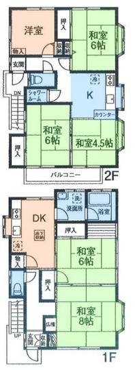 Floor plan. 23 million yen, 6DK, Land area 82 sq m , Building area 97.2 sq m