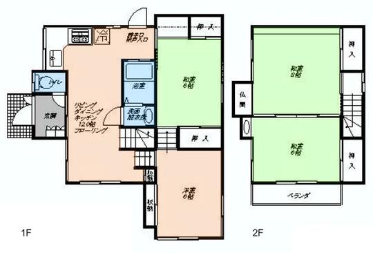 Floor plan. 16.8 million yen, 4LDK, Land area 113.55 sq m , Building area 82.96 sq m