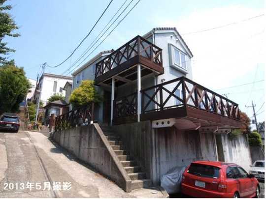 Local appearance photo. It is a local appearance. With wood deck on the first floor and the second floor. Day for the terraced, Open