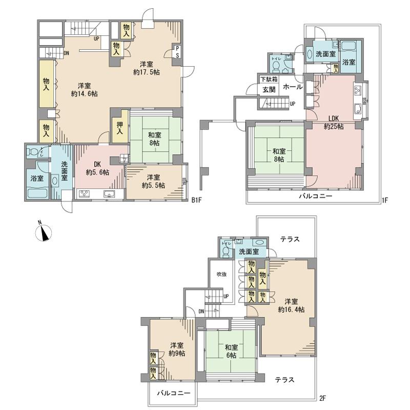 Floor plan. 58,800,000 yen, 8LDDKK, Land area 332.6 sq m , Building area 162.75 sq m floor plan