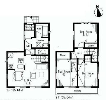 Floor plan. 33,800,000 yen, 3LDK, Land area 89.52 sq m , Building area 71.28 sq m each room storage space Ya, There is attic storage, Housing wealth.