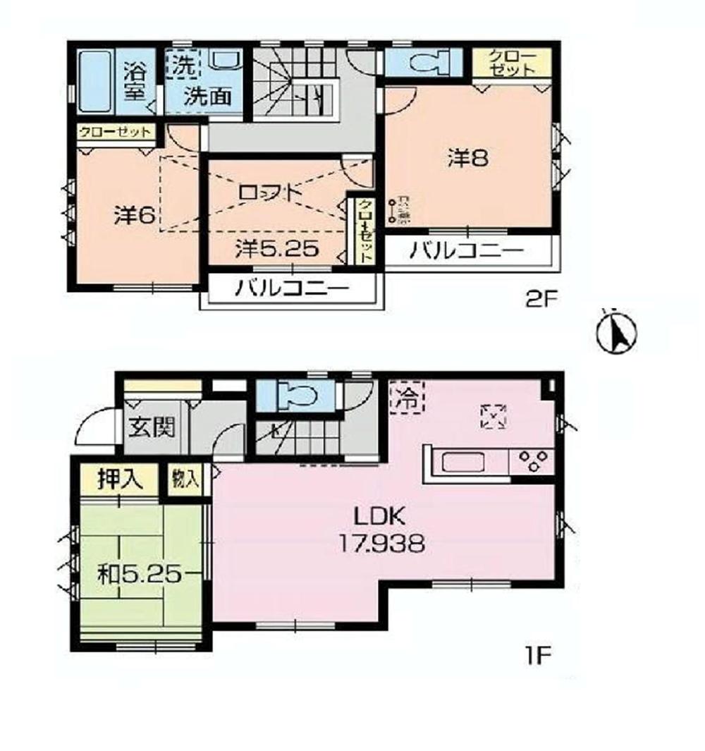 Floor plan. Price 31,800,000 yen, 4LDK, Land area 132.23 sq m , Building area 103.5 sq m