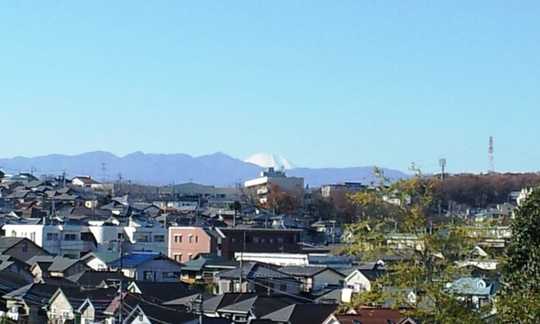 Local land photo. View (a good day is overlooking the Mount Fuji of the weather)