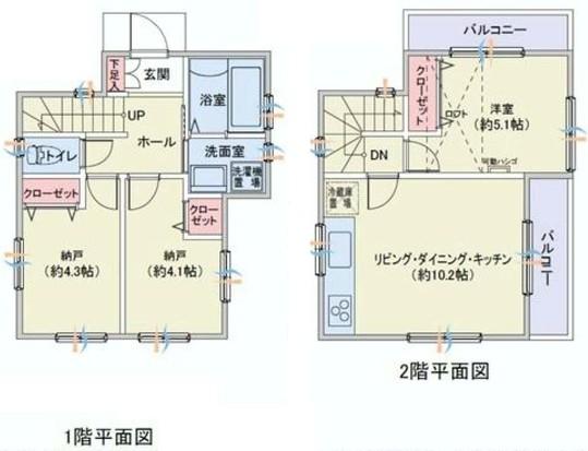 Floor plan. 29,800,000 yen, 3LDK, Land area 74.68 sq m , Building area 58.72 sq m