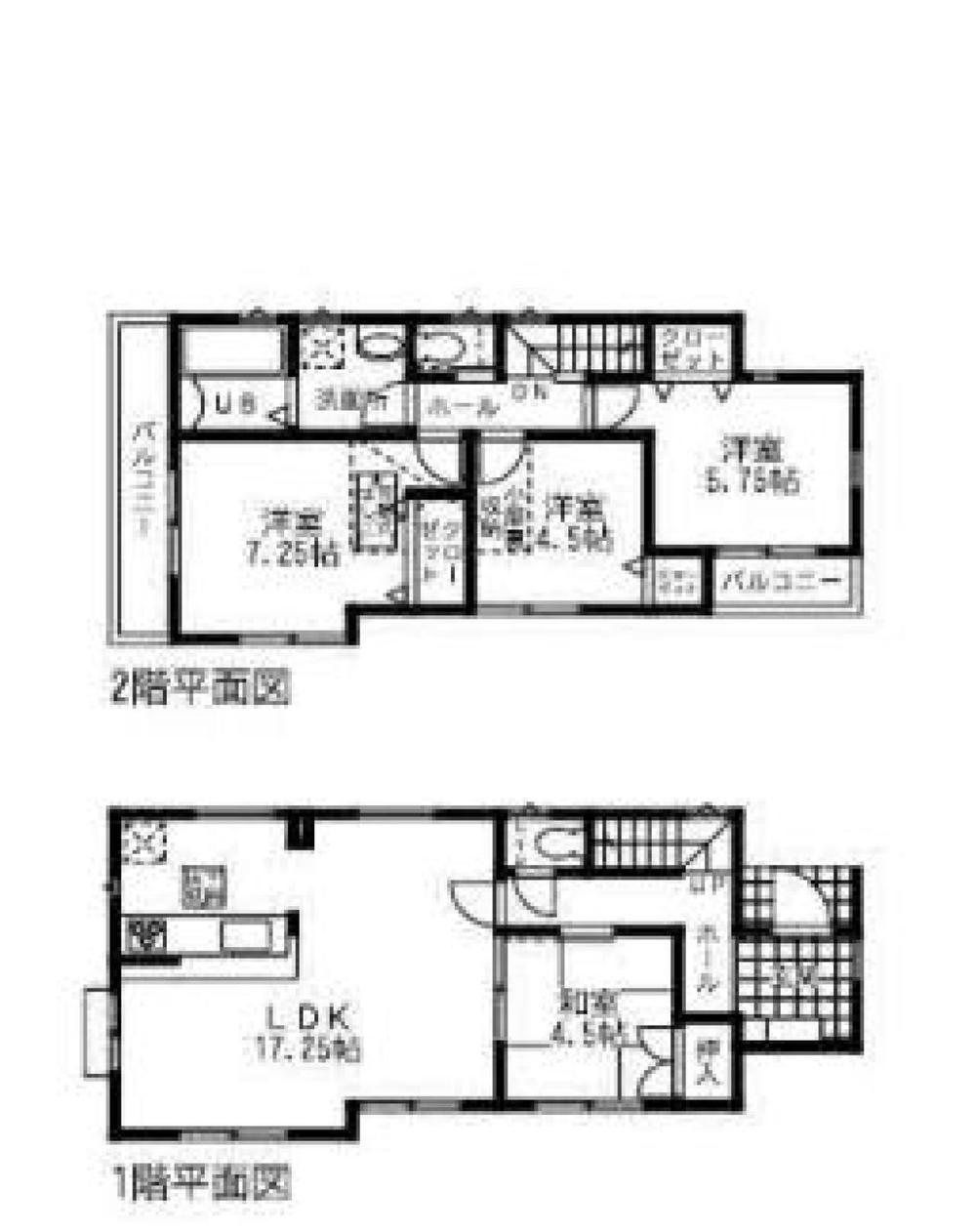 Floor plan. (4 Building), Price 28.8 million yen, 4LDK, Land area 125.44 sq m , Building area 93.57 sq m
