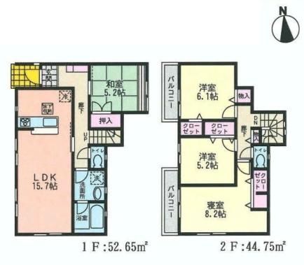 Floor plan. (1), Price 29,800,000 yen, 4LDK, Land area 116.82 sq m , Building area 97.4 sq m