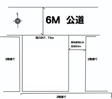 Compartment figure. Land price 66,800,000 yen, It is shaping land of wide frontage, which is located in a quiet residential area of ​​the land area 70.09 sq m hill. 