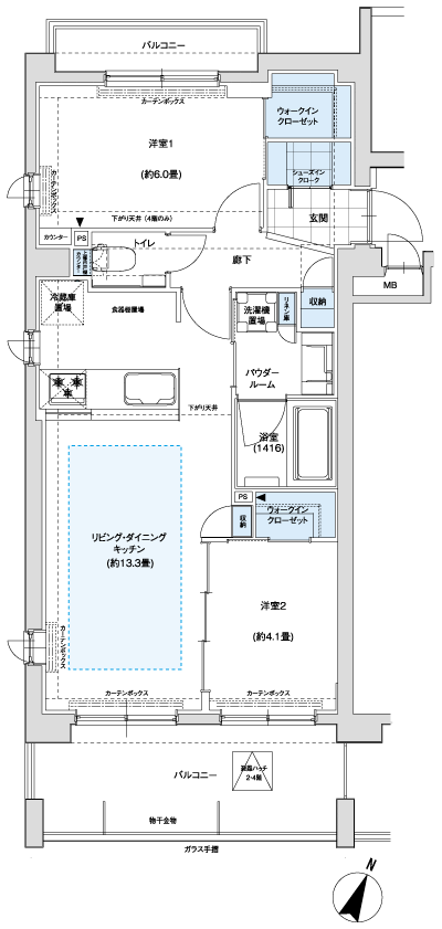 Floor: 2LDK, occupied area: 54.47 sq m, Price: 46,790,000 yen, now on sale