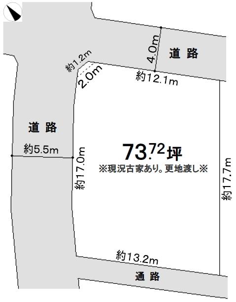 Compartment figure. Land price 100 million 72.6 million yen, Land area 243.71 sq m