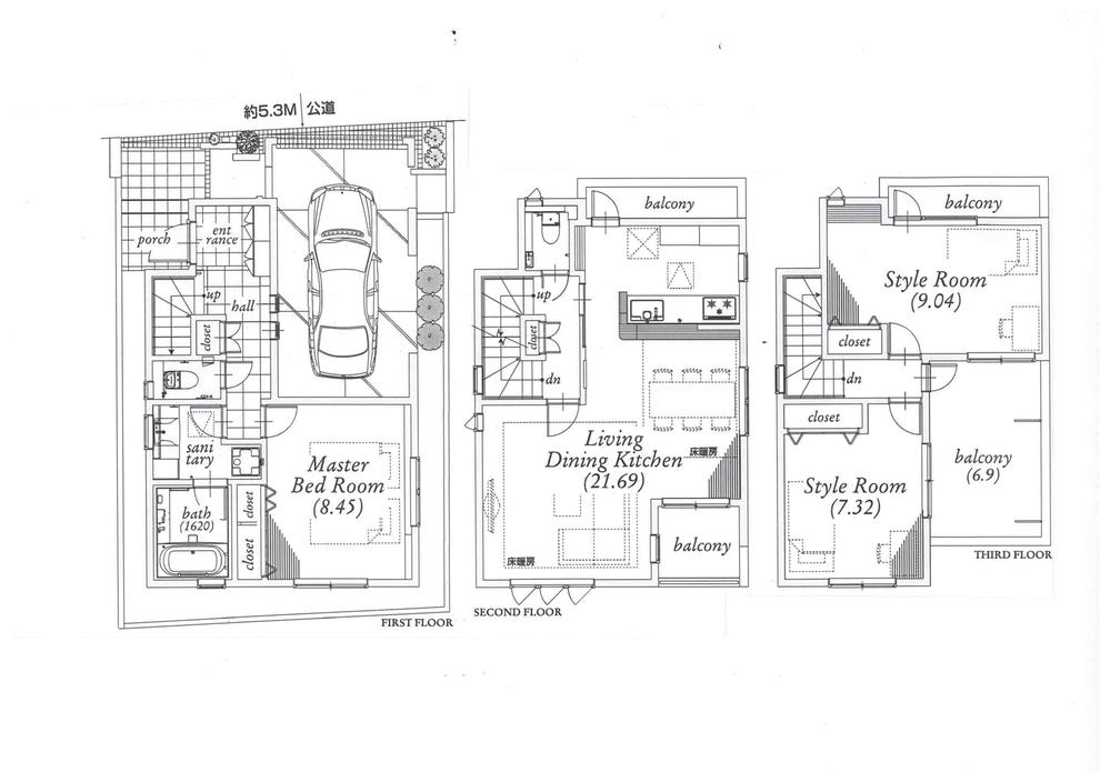 Floor plan. 94,800,000 yen, 3LDK, Land area 81.59 sq m , Building area 130.59 sq m