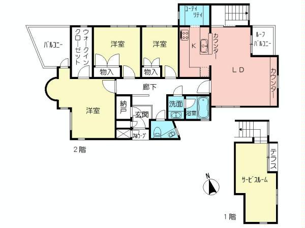 Floor plan. 4LDK, Price 76,800,000 yen, Footprint 156.33 sq m , Balcony area 9.78 sq m