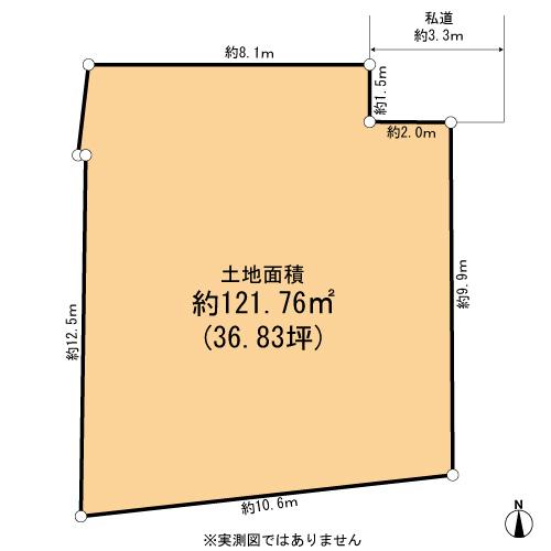 Compartment figure. Land price 67,800,000 yen, Land area 121.76 sq m