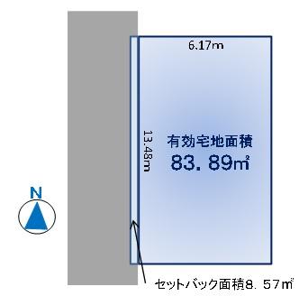 Compartment figure. Land price 53,800,000 yen, Land area 83.89 sq m