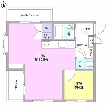 Floor plan. South ・ North ・ West Third direction room