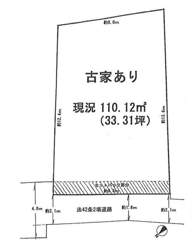 Compartment figure. Land price 52 million yen, Land area 110.12 sq m