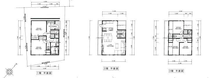 Building plan example (floor plan). 4LDK