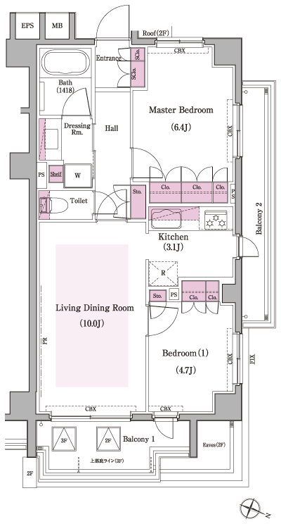Floor: 2LDK, occupied area: 56.05 sq m, Price: TBD