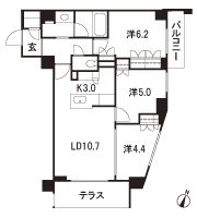 Floor: 3LDK + SIC, the area occupied: 65.6 sq m, Price: TBD