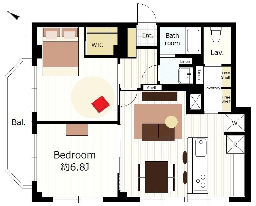 Floor plan. 2LDK, Price 39,800,000 yen, Footprint 64.8 sq m , Balcony area 4 sq m