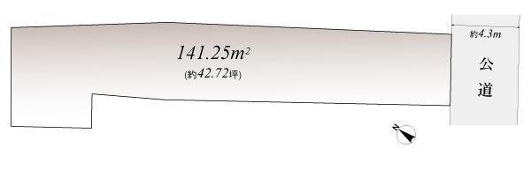 Compartment figure. Land price 59,800,000 yen, Land area 141.25 sq m compartment view