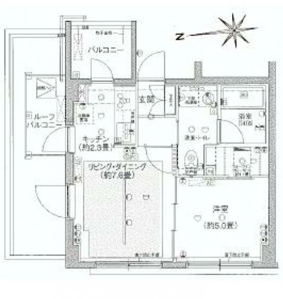 Floor plan. Price 33 million yen, Occupied area 33.85 sq m , Balcony area 16.31 sq m