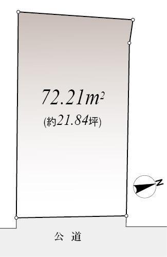 Compartment figure. Land price 57,800,000 yen, Land area 72.21 sq m compartment view