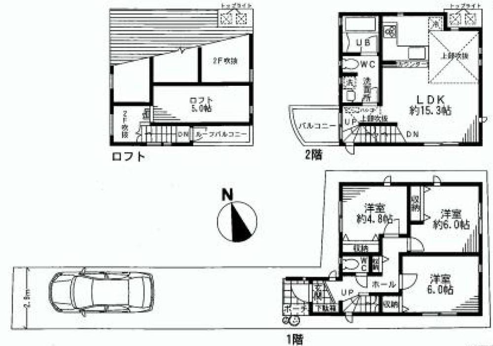 Floor plan. 78 million yen, 3LDK, Land area 95 sq m , Building area 81.42 sq m