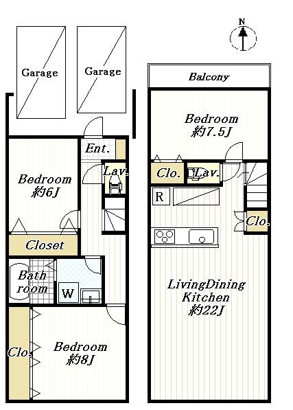 Building plan example (floor plan). Building plan example 3LDK, Land price 82,300,000 yen, Land area 97.9 sq m , Building price 16 million yen, Building area 95 sq m