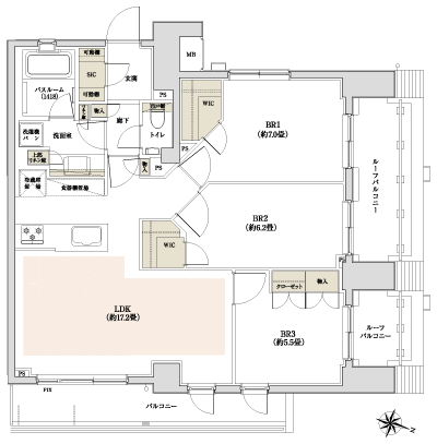 Floor: 3LDK + 2WIC + SIC, the occupied area: 80.97 sq m, Price: TBD