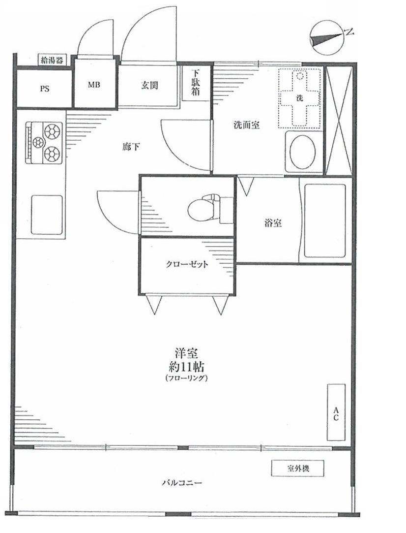 Floor plan. Price 8.8 million yen, Footprint 28 sq m , Balcony area 4.5 sq m