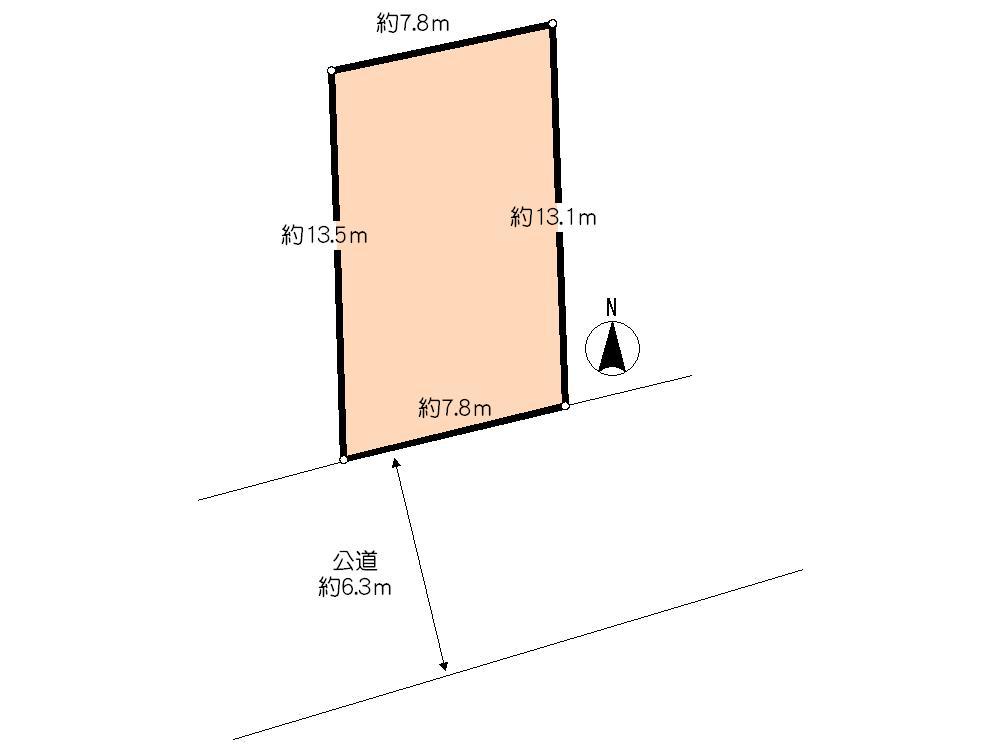 Compartment figure. Land price 74,800,000 yen, Land area 102.89 sq m