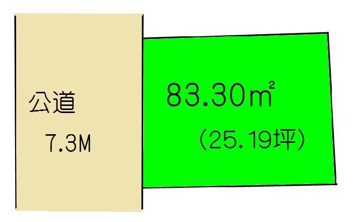 Compartment figure. Land price 62,500,000 yen, Land area 83.3 sq m