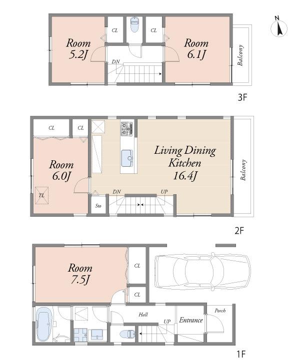 Building plan example (floor plan). Building plan Building price 18 million yen Building area 100.77 sq m