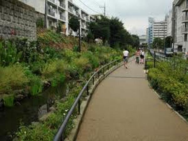 Streets around. Kitazawa River 100m until the green road