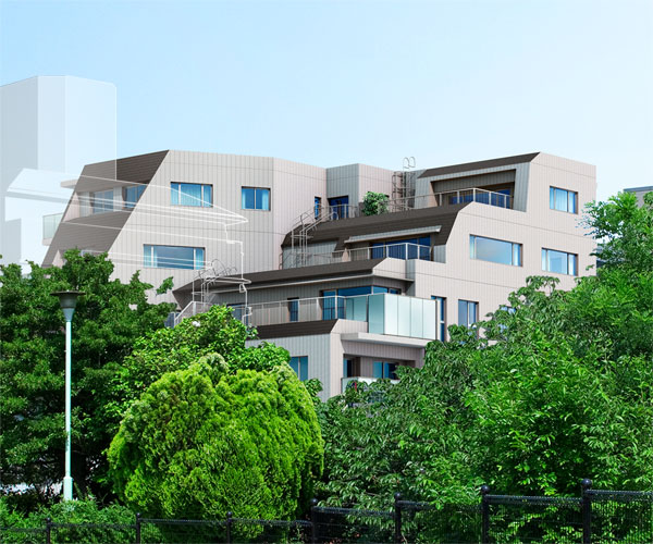 Buildings and facilities. Old Yamate Street, Place of peace in close proximity to the Saigoyama park. In the beautiful city of among such downtown, Residence "Geo Daikanyama" for Enlightenment with adults will be born. (Exterior view)