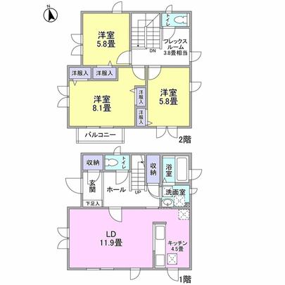 Floor plan. It is a building by Tokyu Homes.