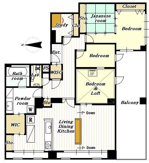 Floor plan. 3LDK + S (storeroom), Price 72,800,000 yen, Footprint 112.82 sq m