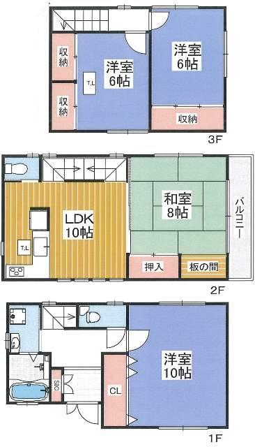 Floor plan. 62,800,000 yen, 4LDK, Land area 88.69 sq m , Building area 109.19 sq m