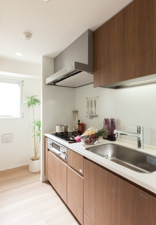 Kitchen.  [kitchen] The kitchen is, Worktop from space design that takes into account the ease of use, sink, Down to the smallest detail of the storage, It devised for the pleasant time the cooking work.