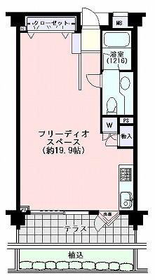 Floor plan. Price 38,800,000 yen, Footprint 43.2 sq m , Balcony area 7.65 sq m