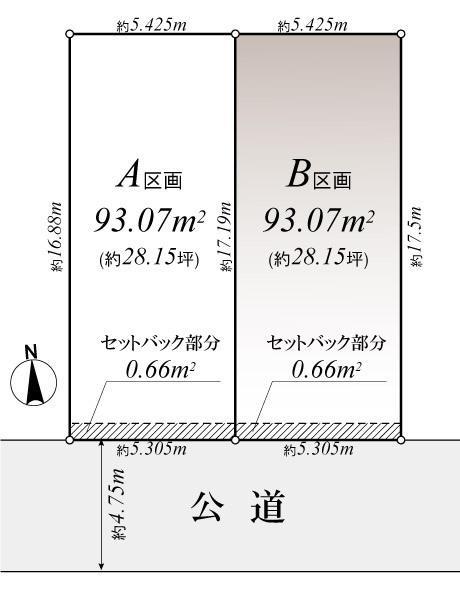 Compartment figure. Land price 65,500,000 yen, Land area 93.07 sq m