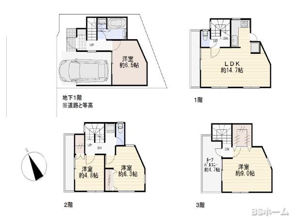 Floor plan. 59,800,000 yen, 3LDK + S (storeroom), Land area 50.09 sq m , Building area 108.94 sq m